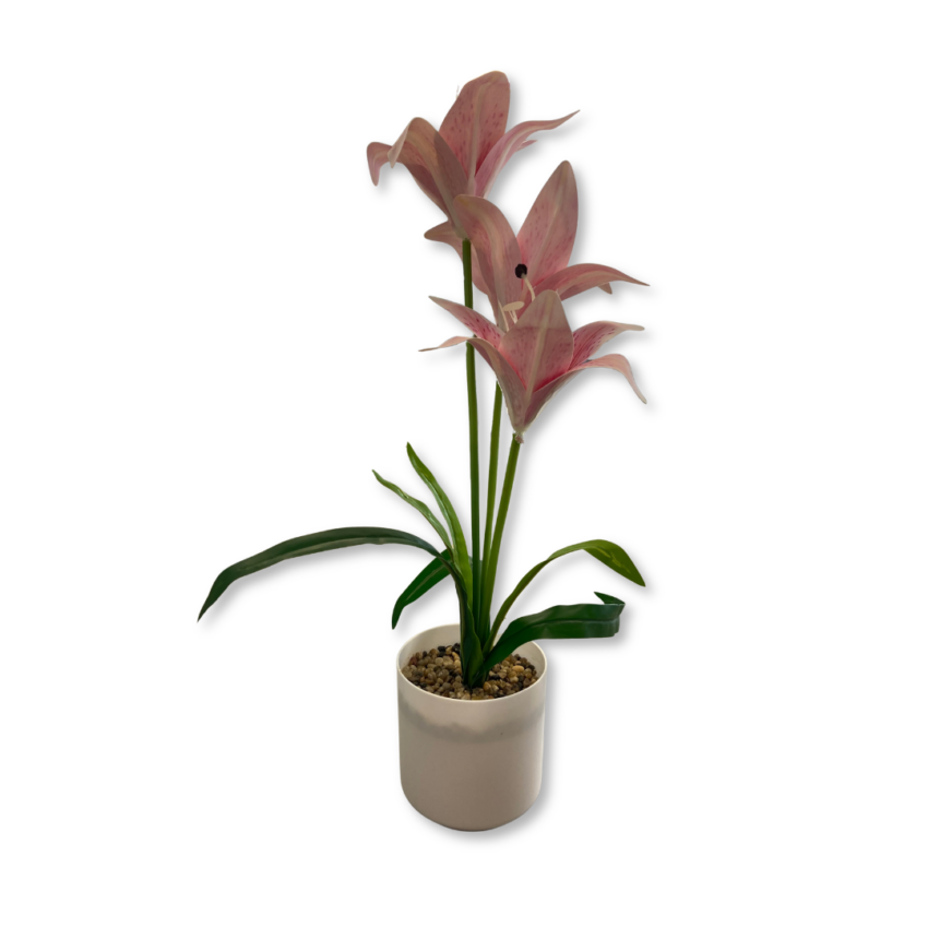 Artificial 30cm Lily Potted Plant