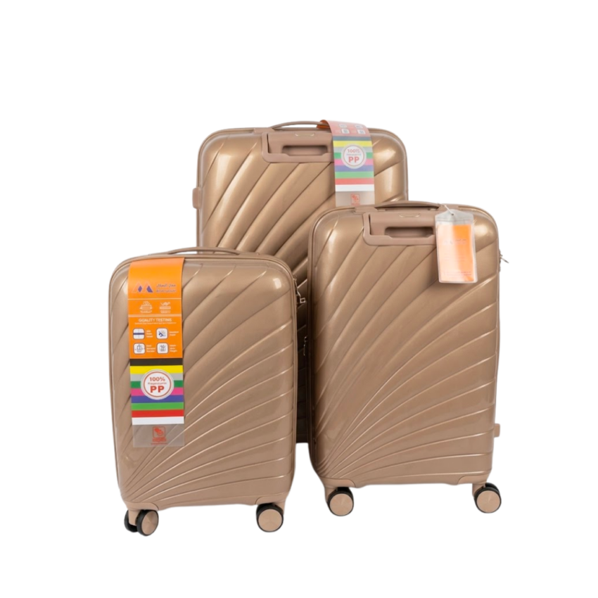 Nexia Hardshell Luggage - Gold
