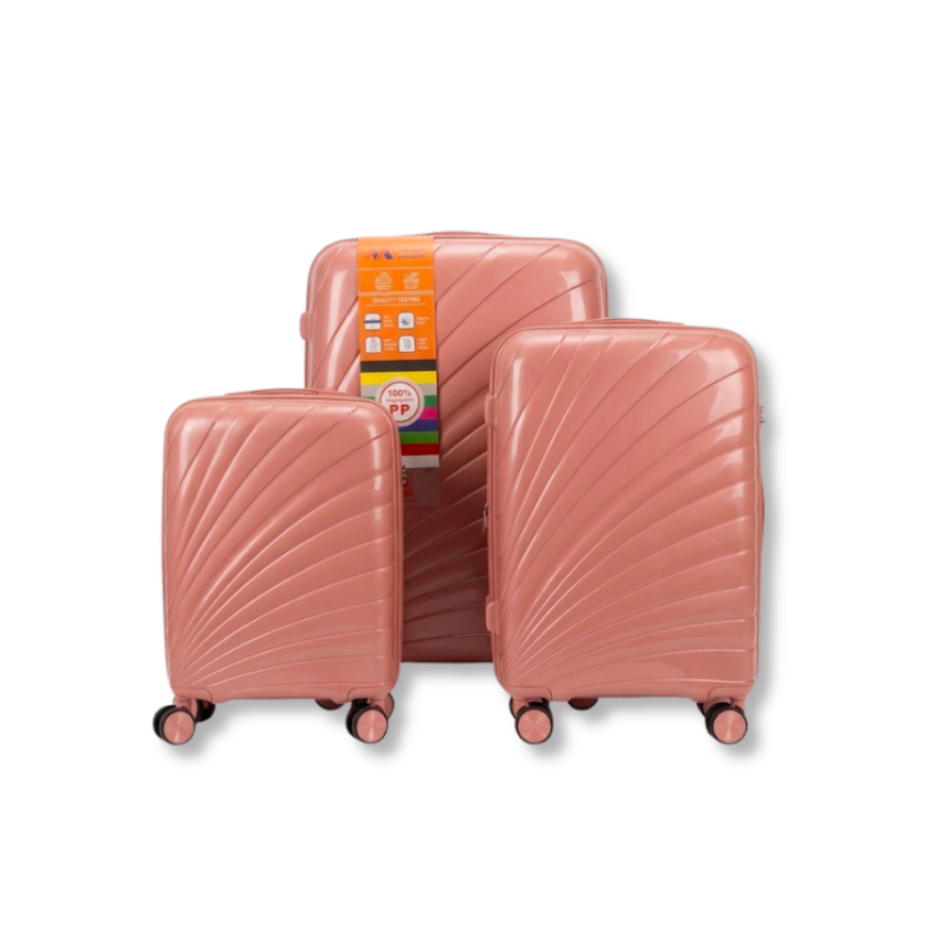 Nexia Hardshell Luggage - Rose