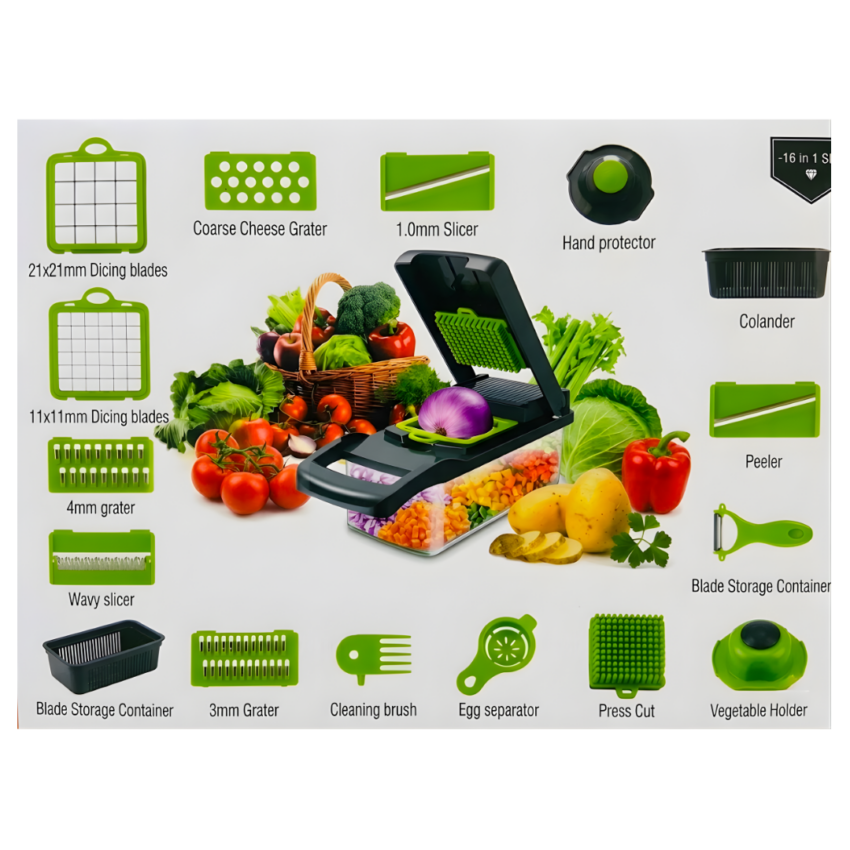 16pcs Multi-functional Vegetable Cutter