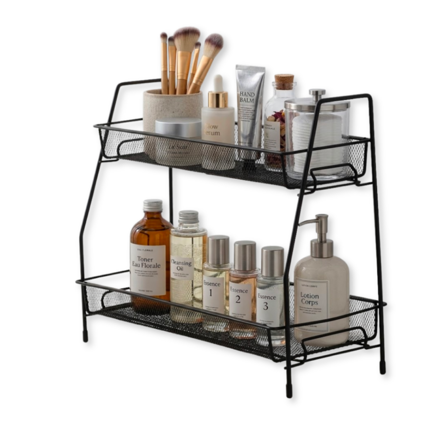 2 Tier 36cm x 17cm Iron Storage Rack