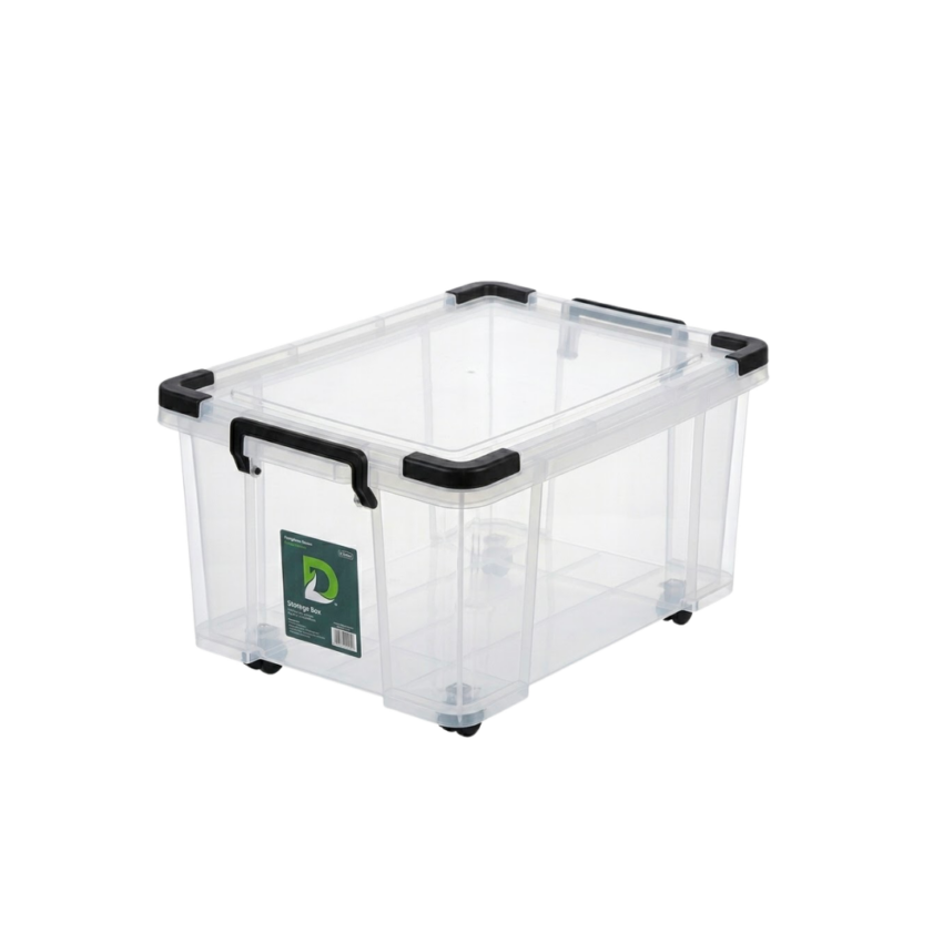 Plastic Storage Container With Wheels - 36cm