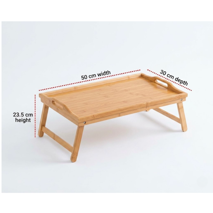 Bamboo Handled Bed TrayWith Folding Legs