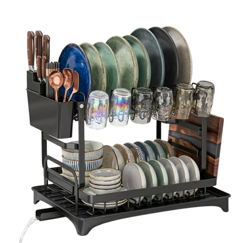 Stainless Steel Drainage Rack - Black