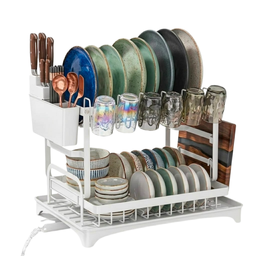 Stainless Steel Drainage Rack - White