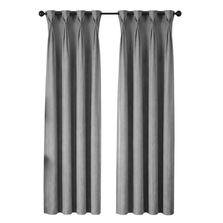 Panel - Pleated Linen - Grey