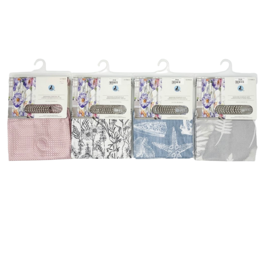 Ornate 180x180cm Polyester Shower Curtain