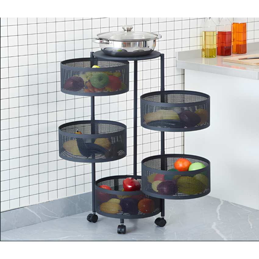 Round 3 & 5 Layer Kitchen Storage Rack