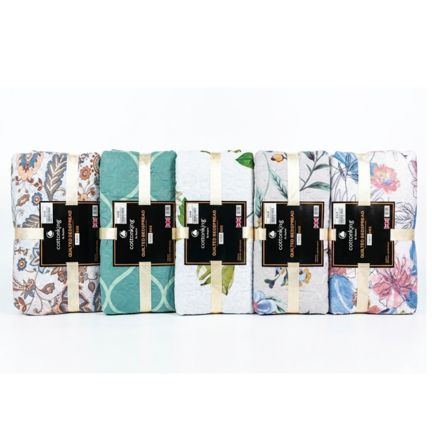 3PC Reversible Quilt Set, Straight Edge - Queen