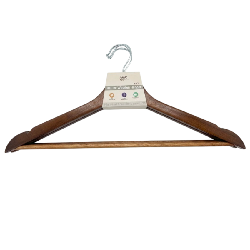 3pc 43cm Wood Hanger
