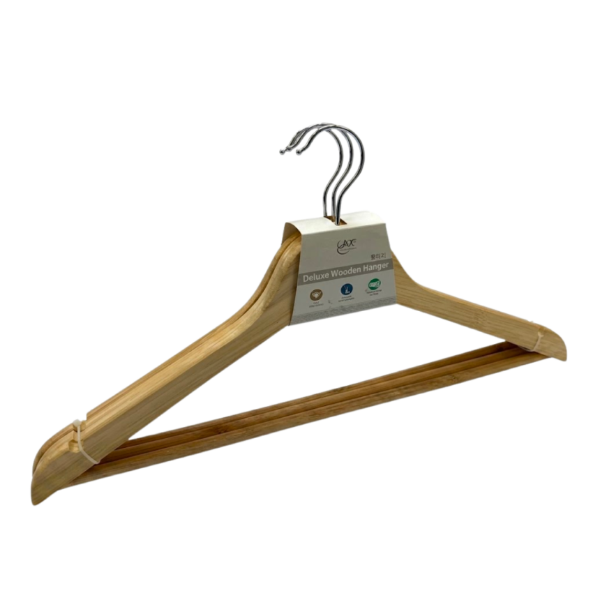 3pc 44cm Light Wood Hanger