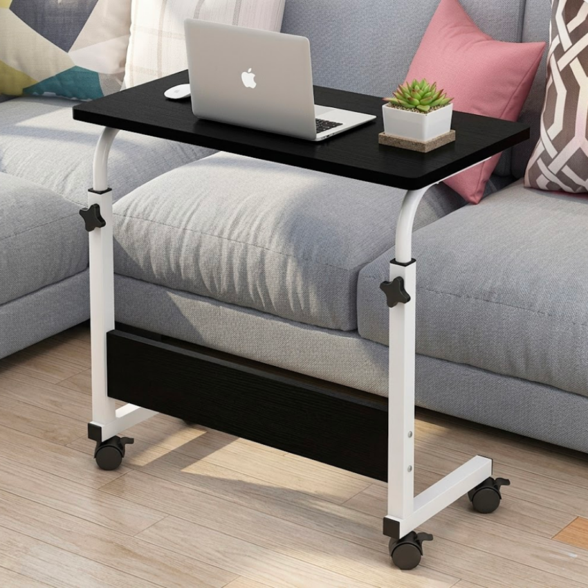 Adjustable 27.5" H Portable Desk With Wheels