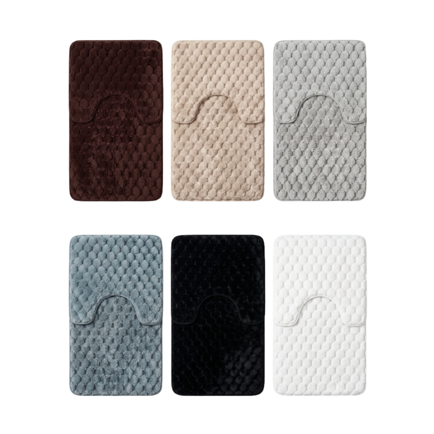 Lux Plush 2pc Bath Mat Set