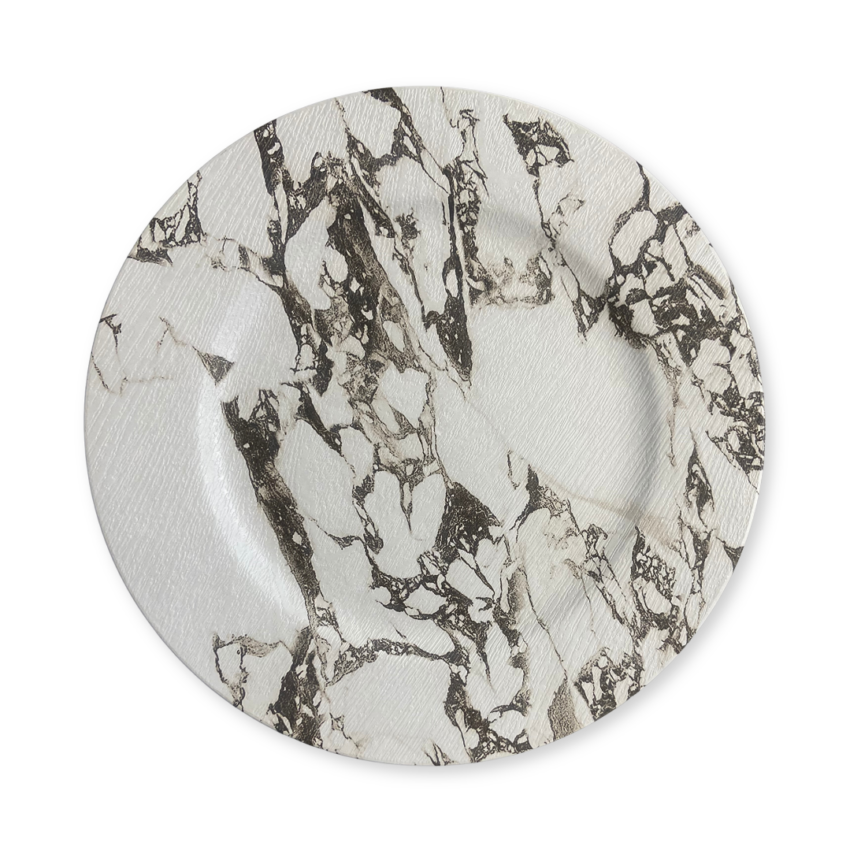 Marble 13" Plastic Charger Plate