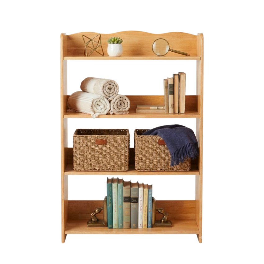 4 Tier Bamboo Bookshelf 63X24X107cm