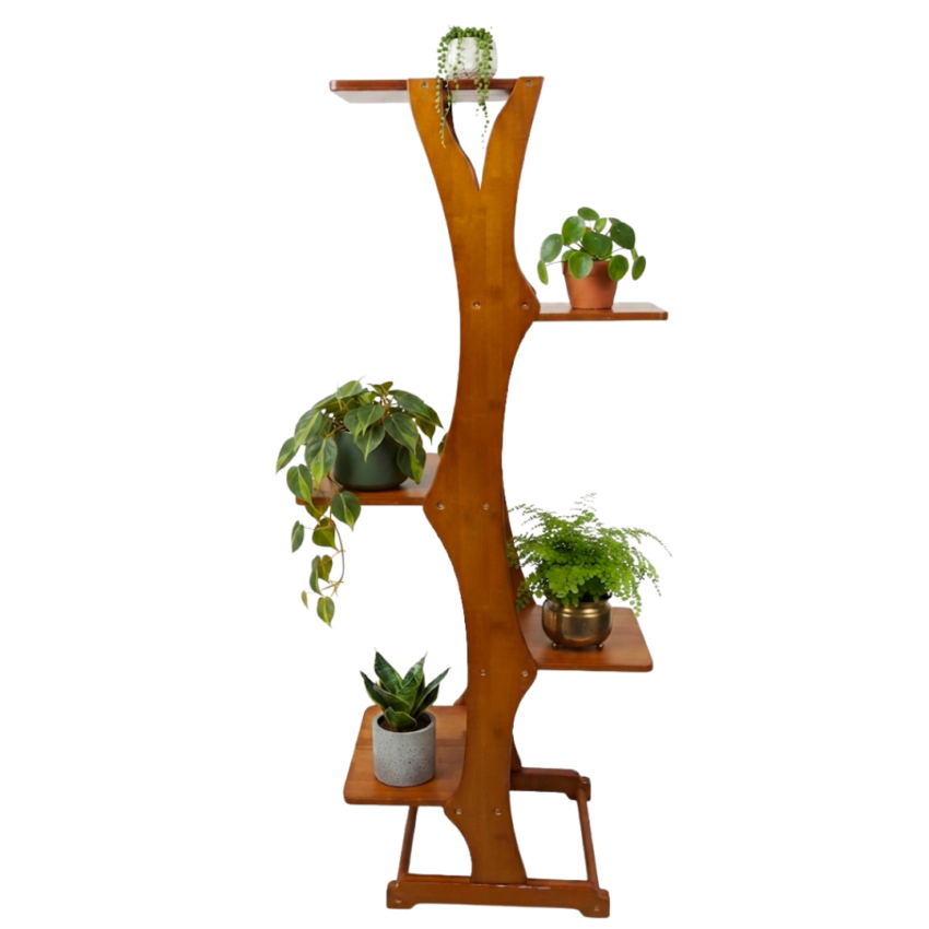 5 Tier Bamboo Plant Stand