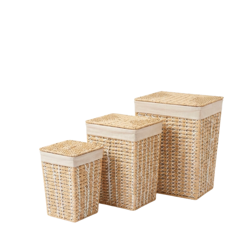 Alba Rattan Basket W/ Linen