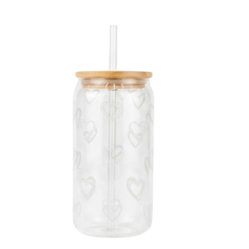 Amour 17oz Bamboo Lid Glass