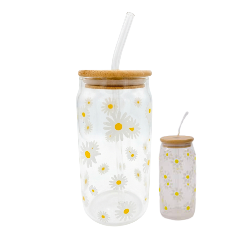 Bloom 17oz Bamboo Lid Glass