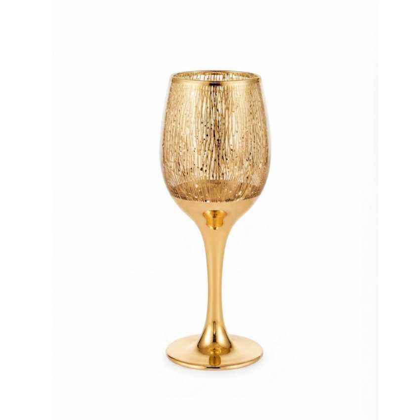 Noir Collection 10.6oz Wine Glass-Gold