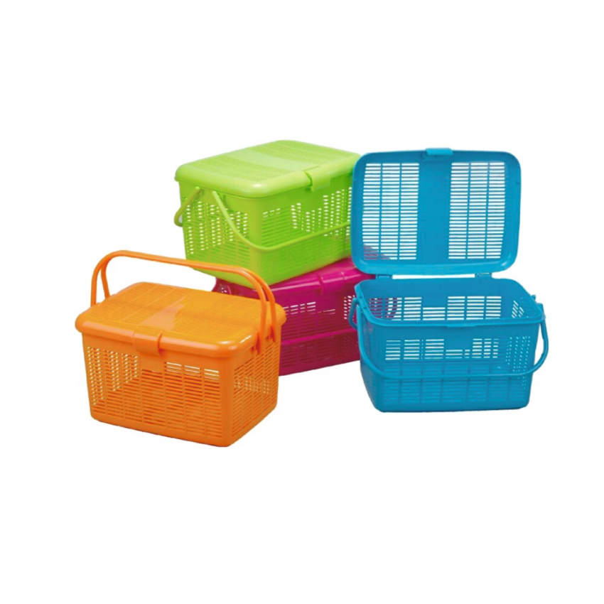 Plastic 20L Basket w/Lid