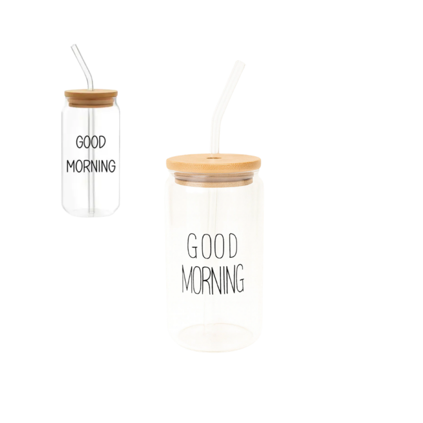 Rise 13.5oz Bamboo Lid Glass
