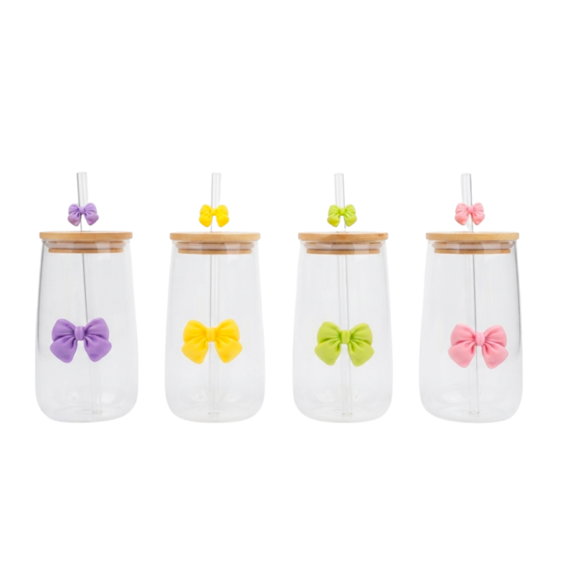 Sugar Bow 15.5oz Bamboo Lid Glass