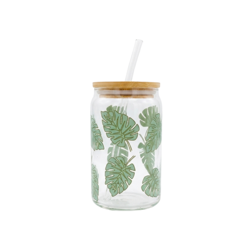 Willow 15oz Bamboo Lid Glass