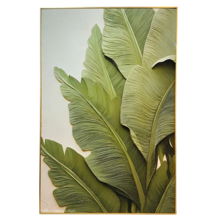 Banana Leaf 31.5 x 47" Framed Painting