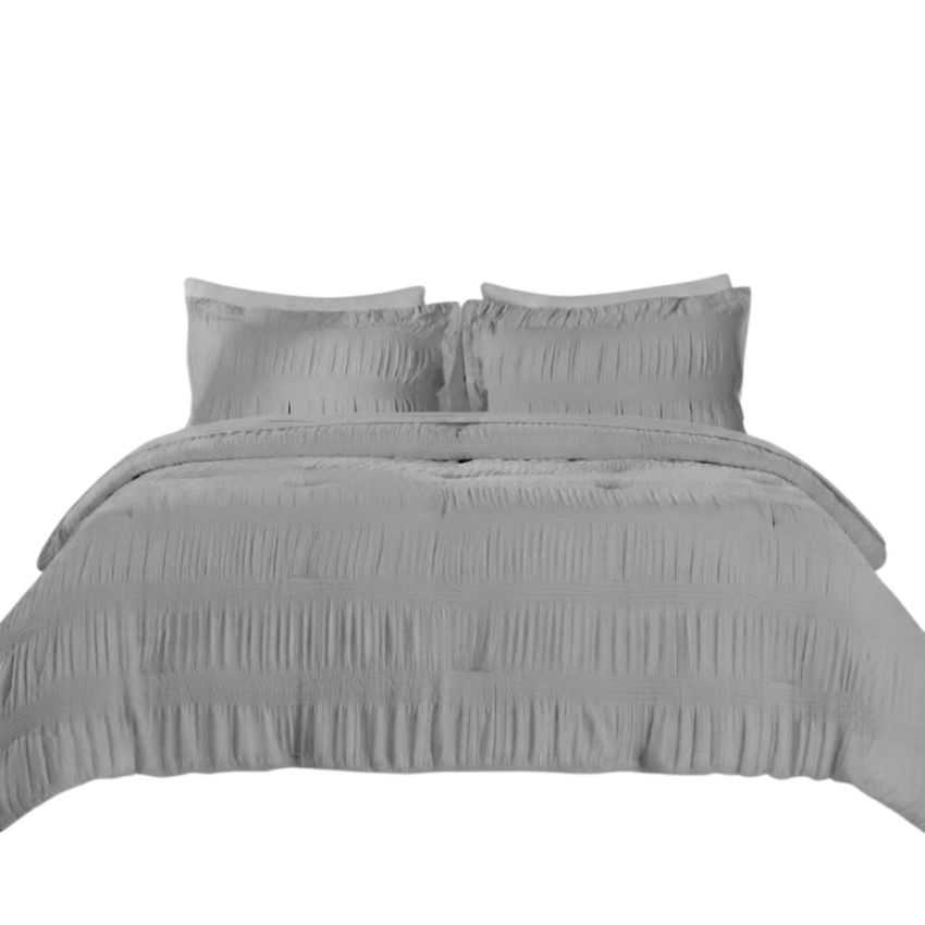 Grey 3pc Queen Comforter Set