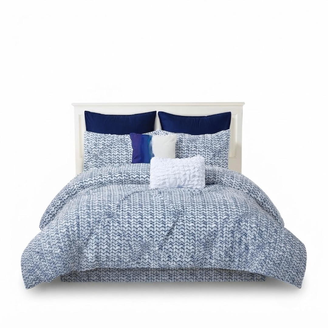 Hampton 7pc Reversible Cotton Comforter Set