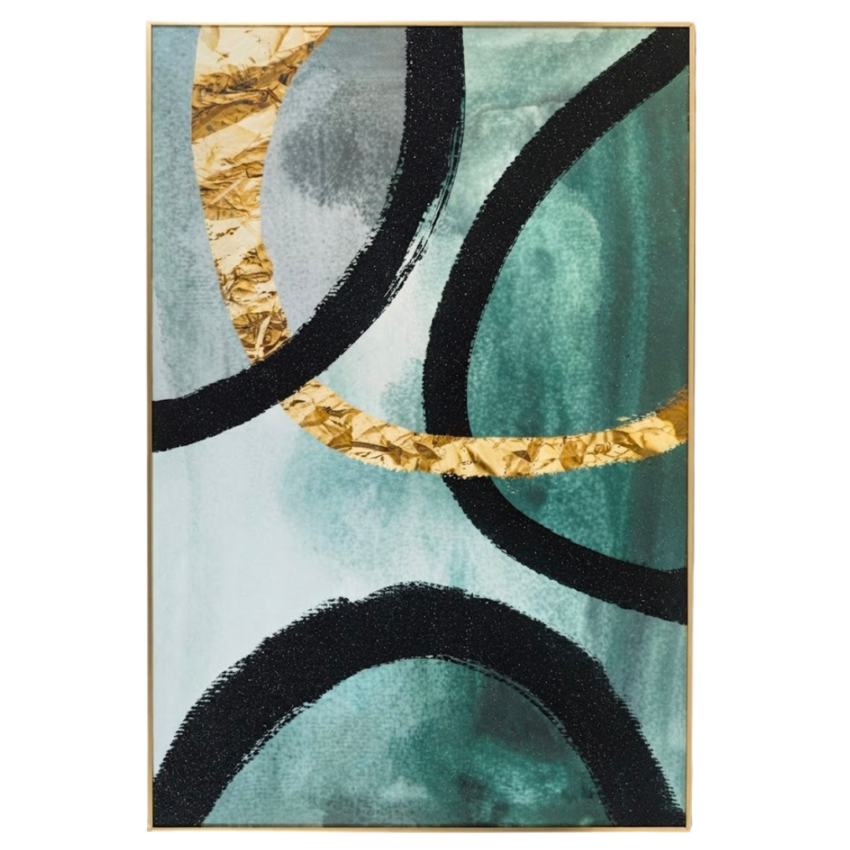 Obsidian Bloom 31.5 x 47" Framed Wall Art