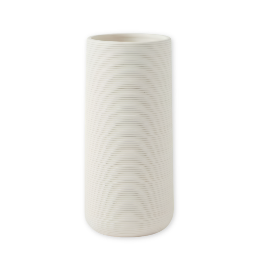 10" Oatstone Ceramic Vase