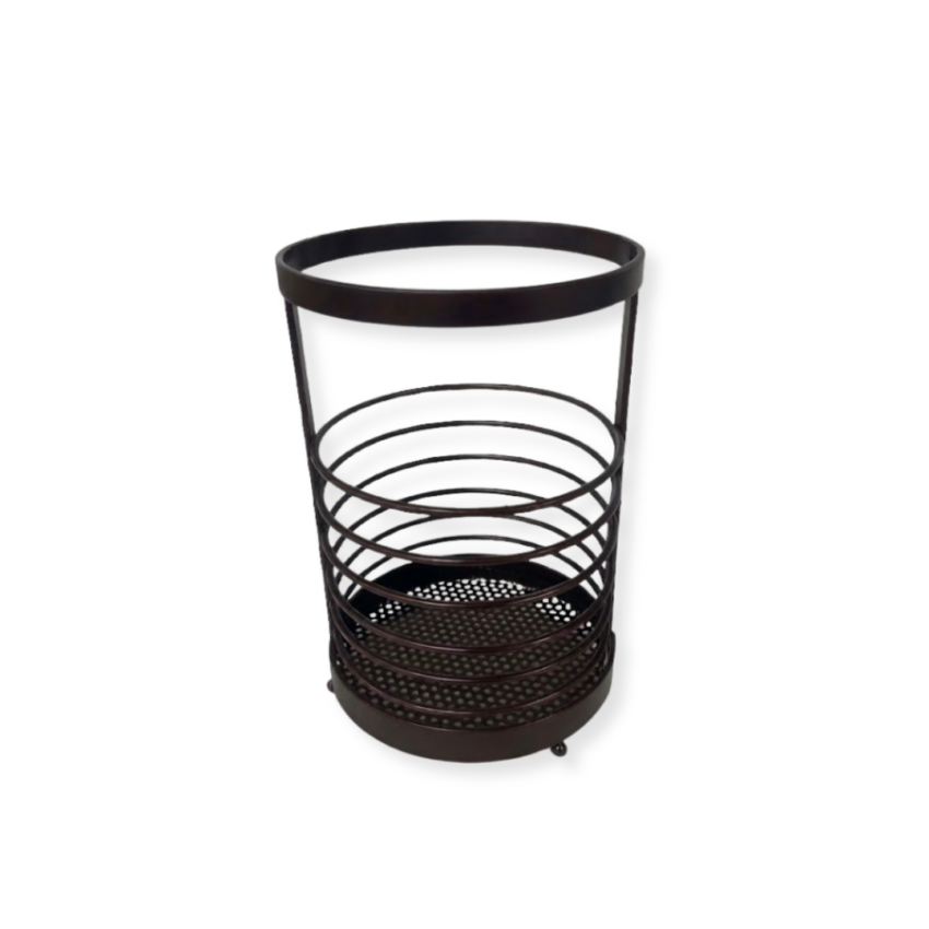 6" Round Metal Utensil Holder