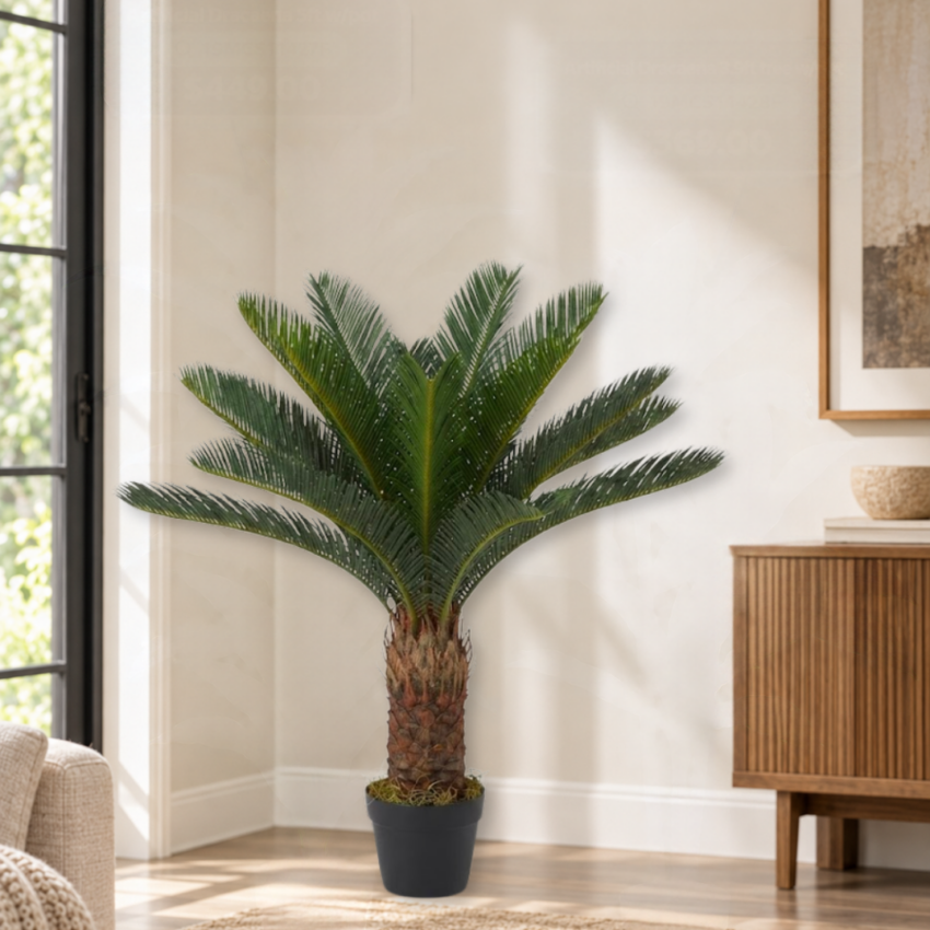 Artificial Sago Palm 2.9ft tree w/Pot