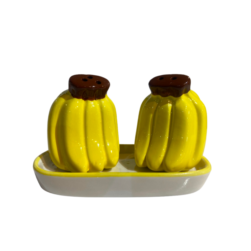 Banana 3pc Ceramic S&P Shaker Set