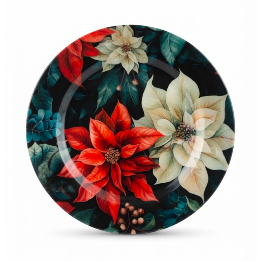 Poinsettia 13" Charger Plate