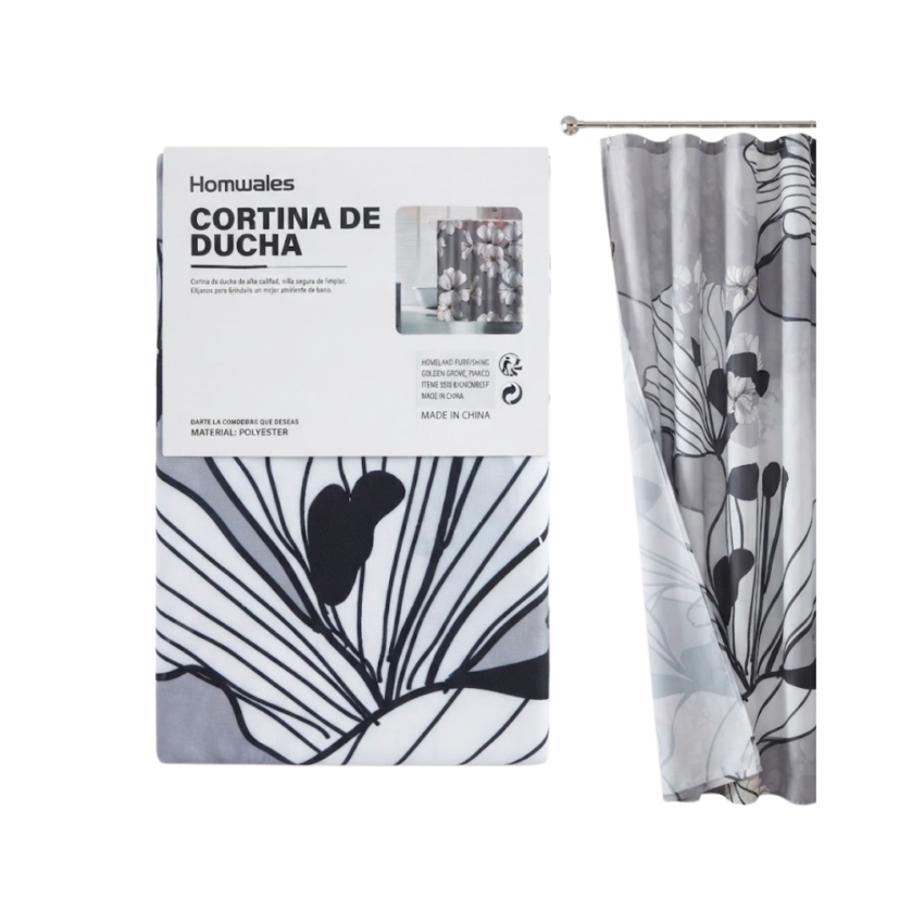 Slate 6ft x 6ft Polyester Shower Curtain