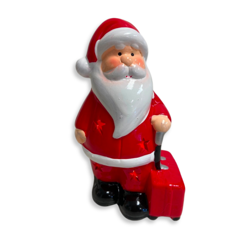 Travel Santa/Snowman 6" Ornament
