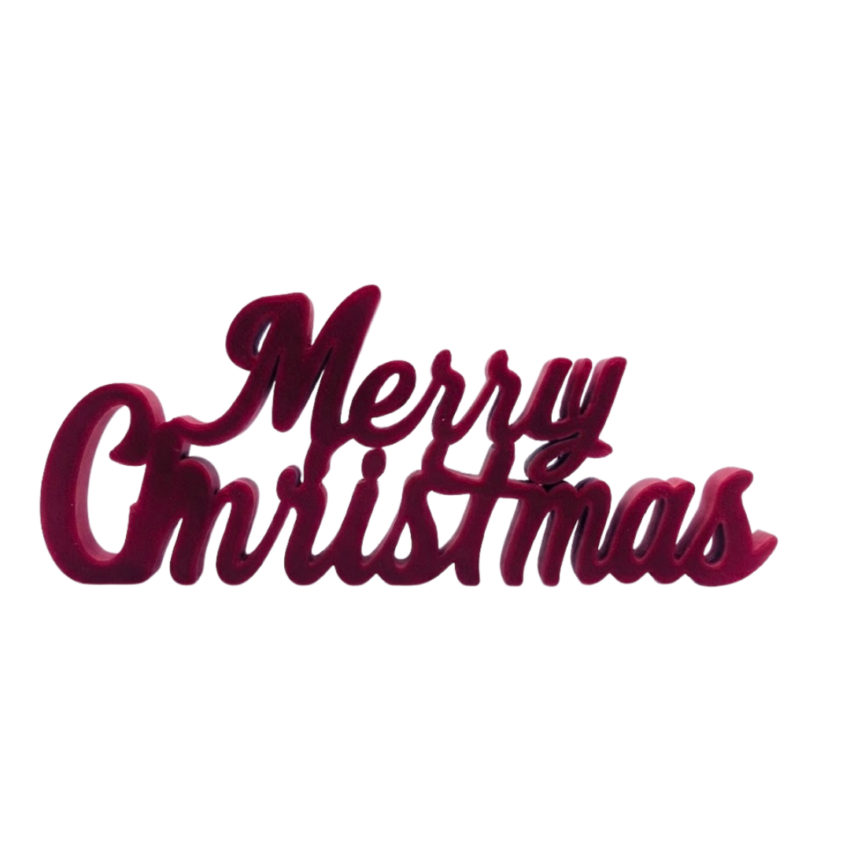 Velvet Merry Xmas Sign