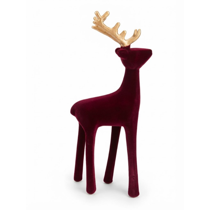 Velvet Reindeer 10" Ornament