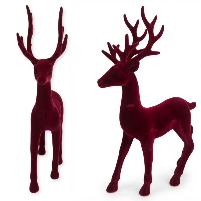 Velvet Reindeer 14" Ornament