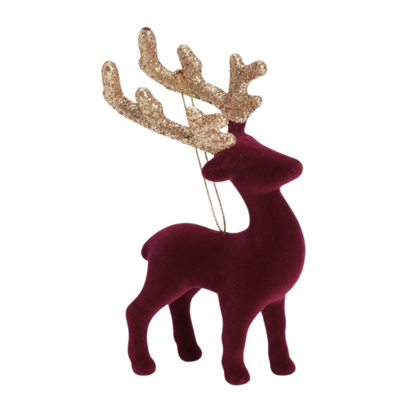 Velvet Reindeer 2.7" Hanging Ornament