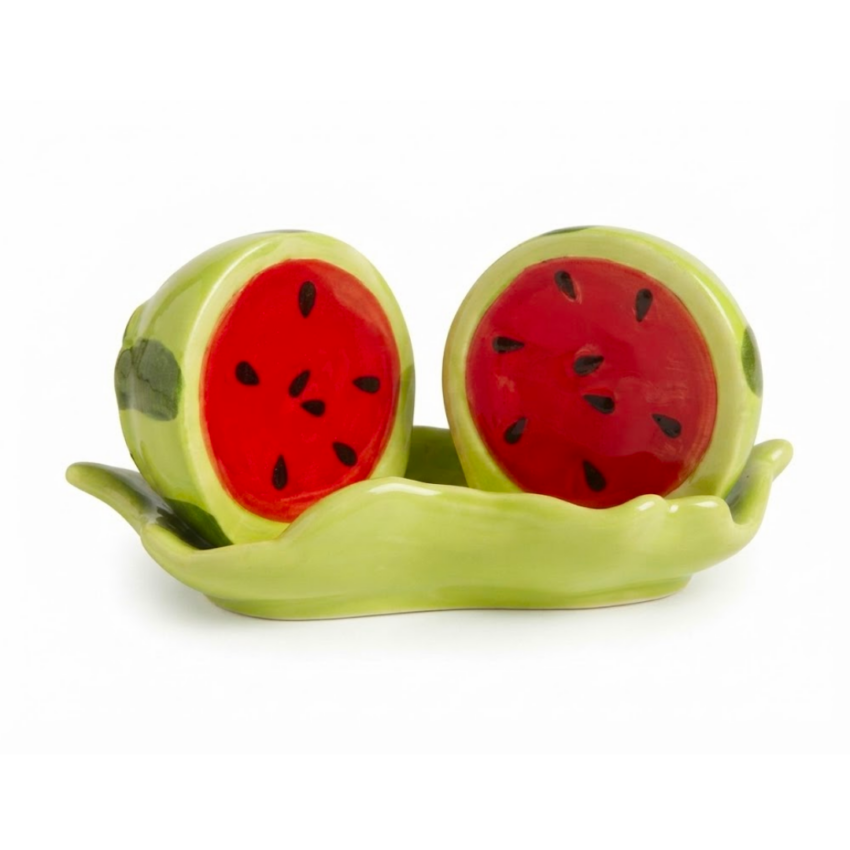 Watermelon 3pc Ceramic S&P Shaker Set