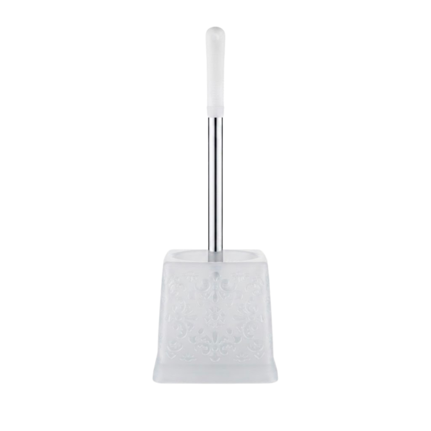 White 20" Plastic Toilet Brush