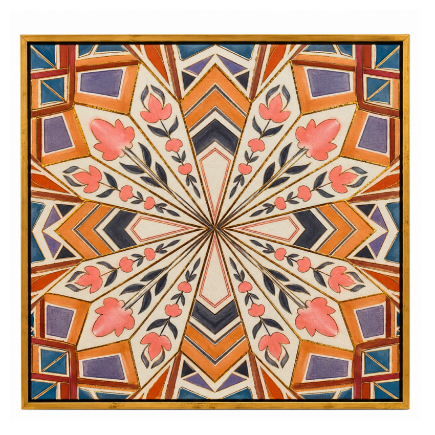 Poly Canvas Painting w/Frame