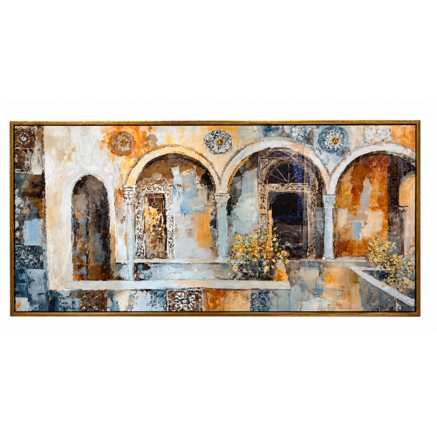 Poly Canvas Painting w/Frame