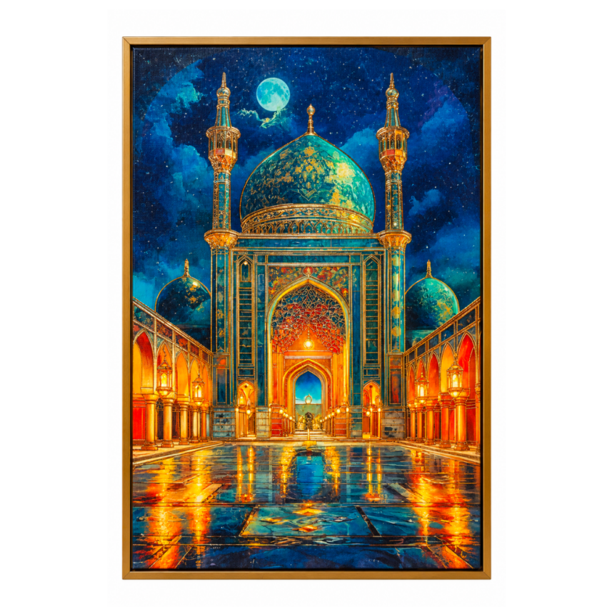 Poly Canvas Painting w/frame