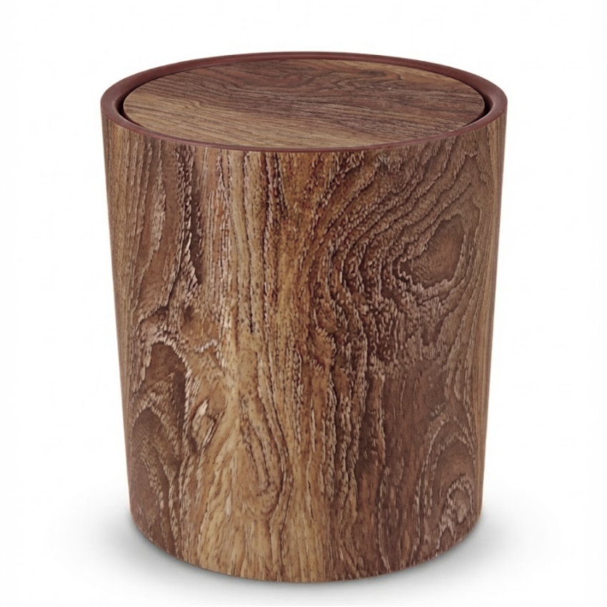 23x30cm Wooden Plastic Trash Can