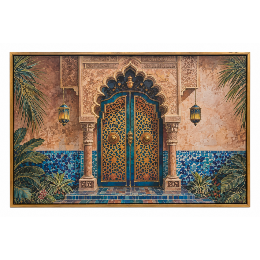 Poly Canvas Painting w/Frame